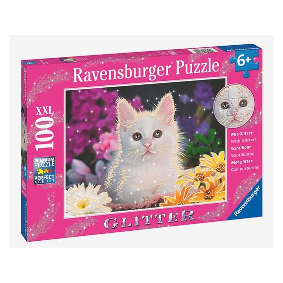 Ravensburger Puzzle 100 db - Csillámcicák (03714)