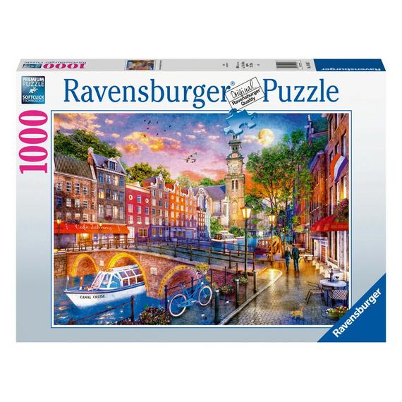 Puzzle 1000 db - Naplemente Amszterdam (03741)