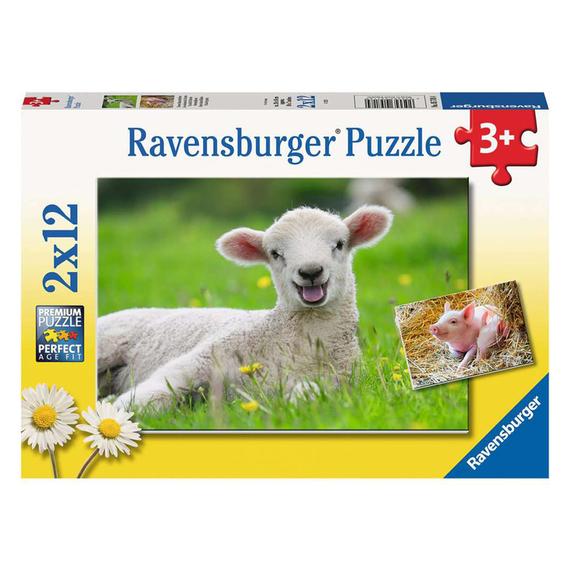 Ravensburger Puzzle 2x12 db - Állatok a farmon (03797)