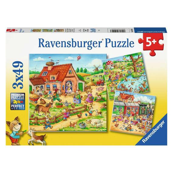 Ravensburger Puzzle 3x49 db - Nyaralás (03823)
