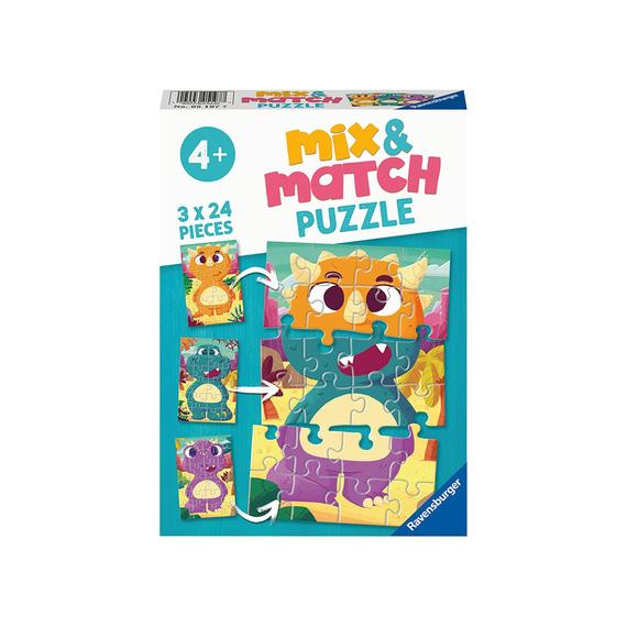 Ravensburger Puzzle 3x24 db - Kedves dínók (03876)