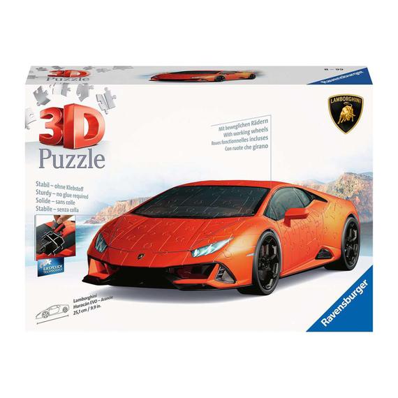 Ravensburger Puzzle 3D 108 db - Lamborghini Huracan narancs (06040)