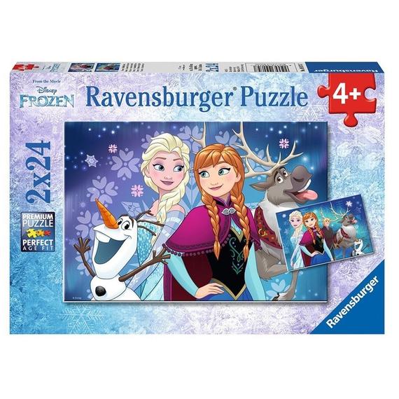 Ravensburger: Jégvarázs északi fény 2 x 24 darabos puzzle (09124)