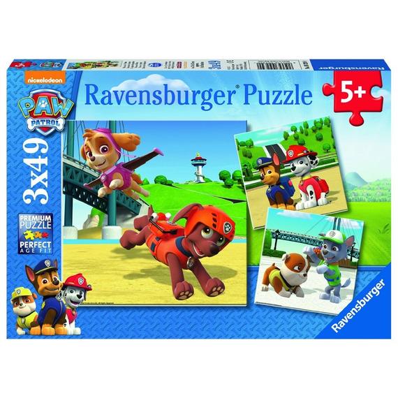 Ravensburger: Mancs őrjárat 3 x 49 darabos puzzle (09127)