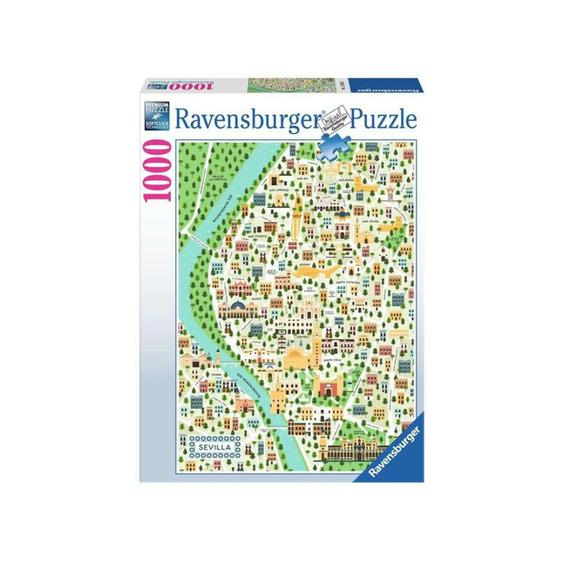 Puzzle 1000 db - Sevilla térképe (09959)