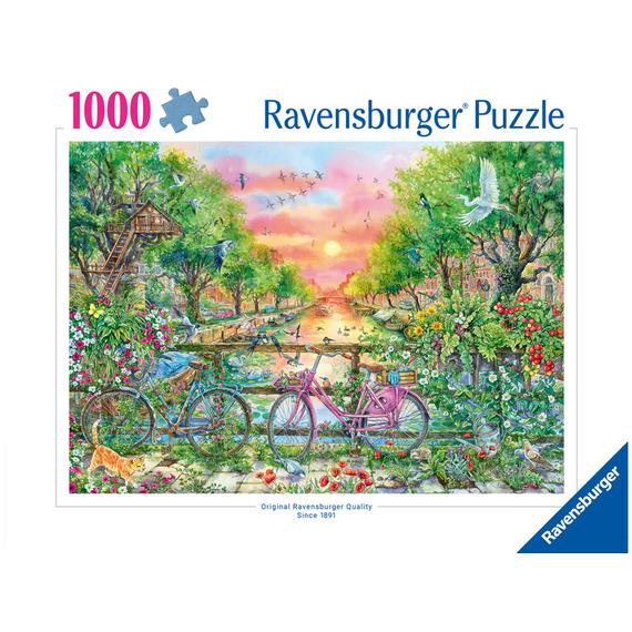 Puzzle 1000 db - Biciklik Amszterdamban (12883)