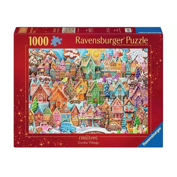 Puzzle 1000 db - Karácsonyi süti falu (14133)