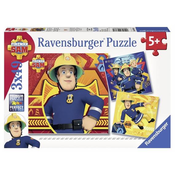 Ravensburger: Sam a tűzoltó 3 x 49 darabos puzzle (15080)