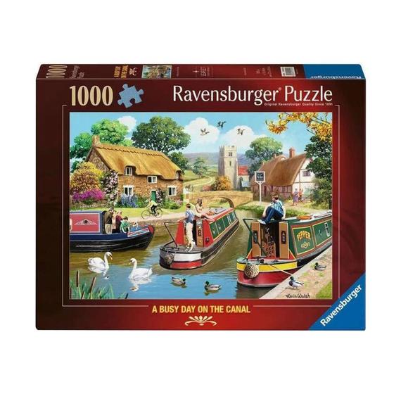 Puzzle 1000 db - Egy forgalmas nap a csatornában (15433)