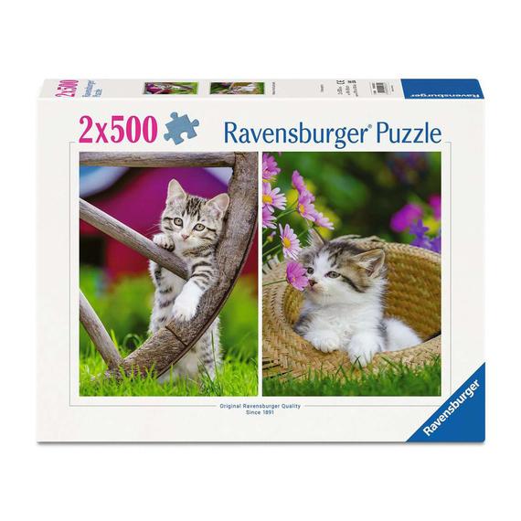 Puzzle 2x500 db - Kiscicák vidéken (15496)