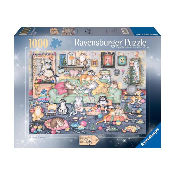 Puzzle 1000 db - Őrült macskák Karácsonya (16545)