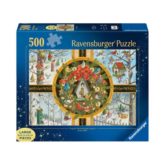 Puzzle 500 db - Karácsonyi énekesmadarak (16598)