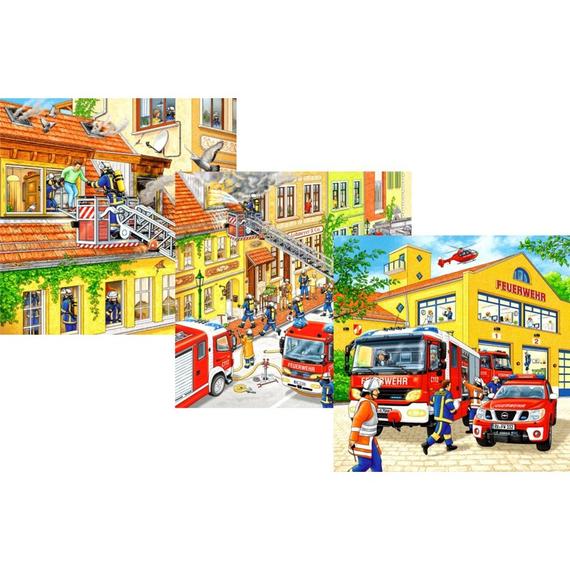 Ravensburger: Tűzoltók 3 x 49 darabos puzzle (35190)