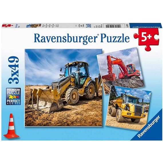 Ravensburger: Puzzle 3x49 db - Óriás munkagépek (40949)