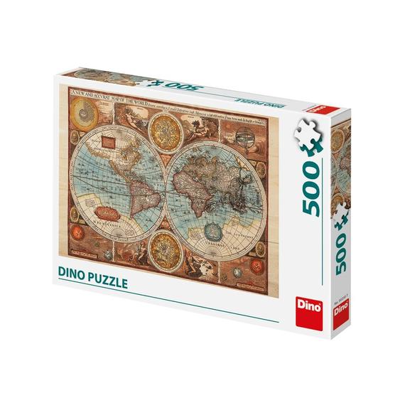 Dino Puzzle 500 db - Világtérkép 1626-ból (45762)