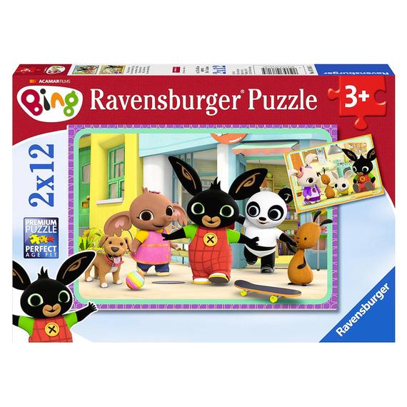 Ravensburger Puzzle 2x12 db - Bing mókázik (49588)