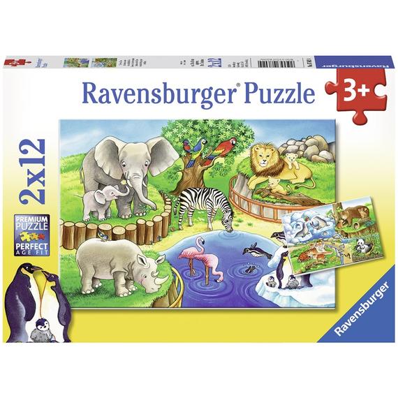 Ravensburger Állatkerti állatok 2 x 12 db puzzle (53151)