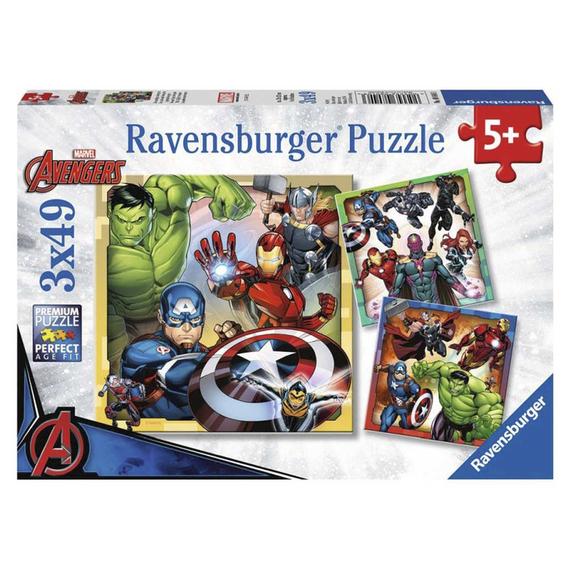 Ravensburger: Puzzle 3x49 db - Marvel hősök (53495)