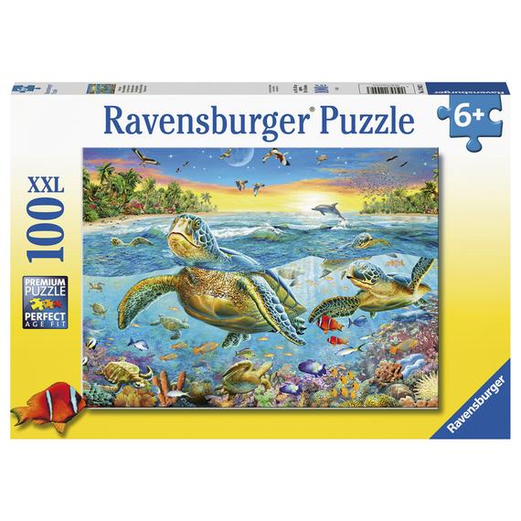 Ravensburger: Puzzle 100 db - Teknősök találkozója (53588)
