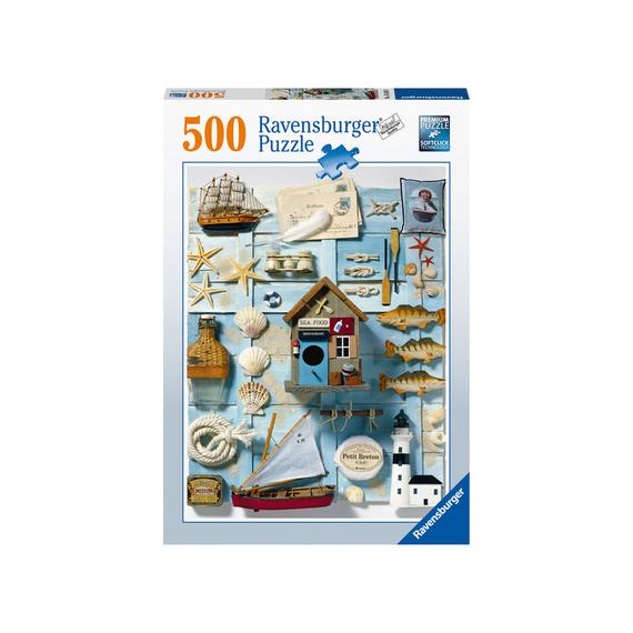 Ravensburger: Puzzle 500 db - Tengerparti emlékek (60814)