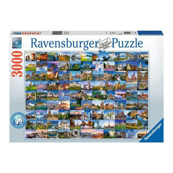 Ravensburger Puzzle 3000 db - 99 gyönyörű hely Európában (70807)