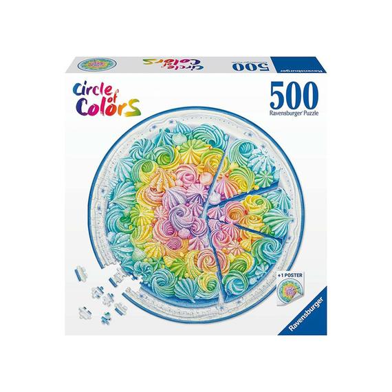 Ravensburger Puzzle kör 500 db - Szivárvány torta (93766)