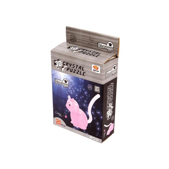 Cica 21 darabos 3D kristály puzzle - többféle (95483)