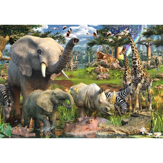 Ravensburger: Puzzle 18000 db - Az itatónál (96359)