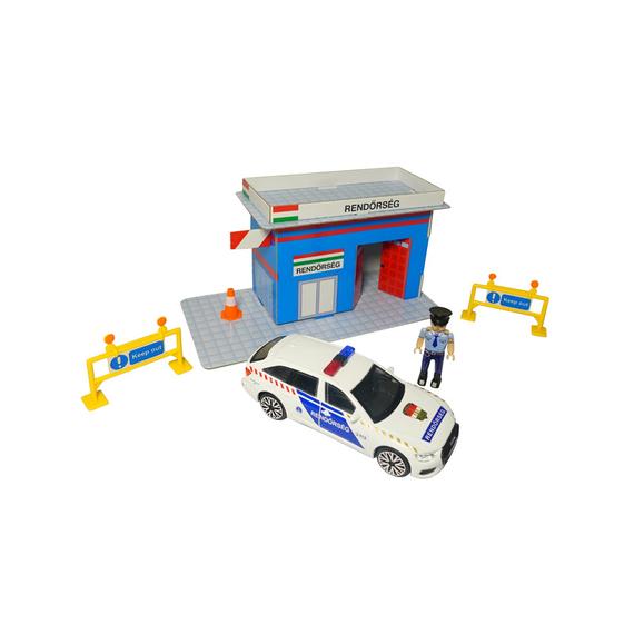 Bburago - Magyar rendőrautó és rendőrörs kistáskában (10705)