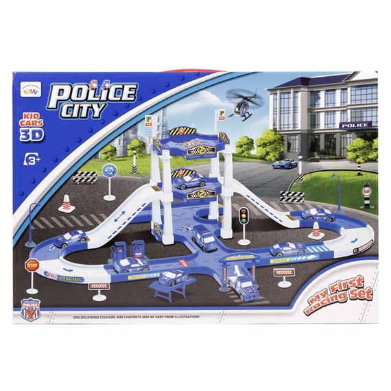 Rendőrségi parkolóház kisautóval - közepes (14037)