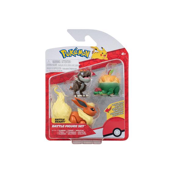 Pokémon 3 db-os figura - Appltun, Tyrunt, Flareon (14784)