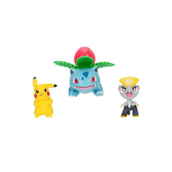 Pokémon 3 db-os figura csomag - Pikachu, Jangmo-o, Ivysaur (15289)
