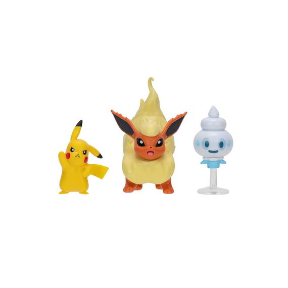 Pokémon 3 db-os figura csomag - Pikachu, Vanillite, Flareon (15292)