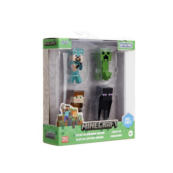 Minecraft 4db-os figura csomag 5cm-es, fém (2276)
