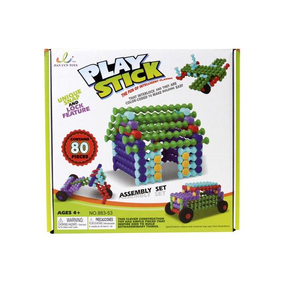 Play Stick rudak 80 darabos építőjáték (26529)