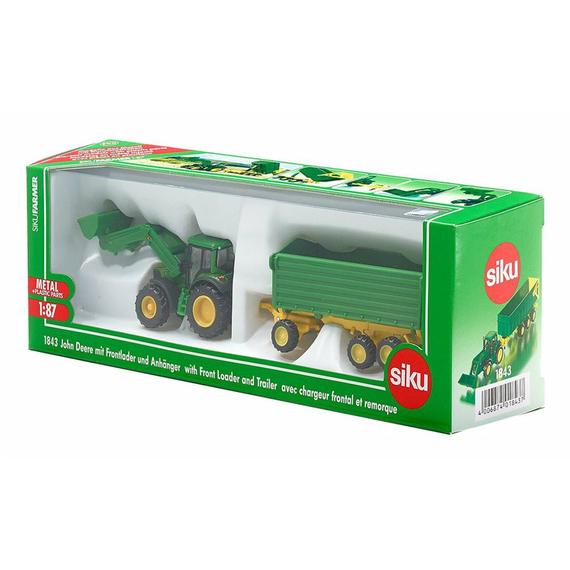 SIKU John Deere traktor utánfutóval 1:87 - 1843 (35235)
