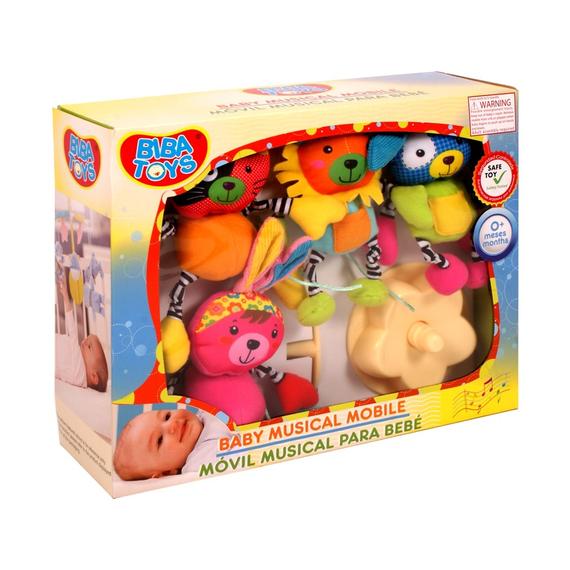 Állatos zenélő felhúzós kiságyforgó (36884)