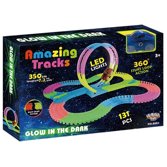 Amazing tracks világító autópálya autóval - 350 cm (39548)