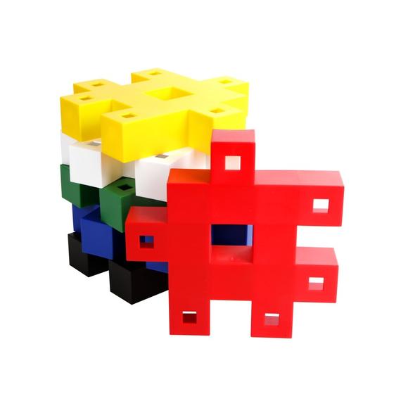 Műanyag építőjáték 6 darabos készlet - nagy (46860)