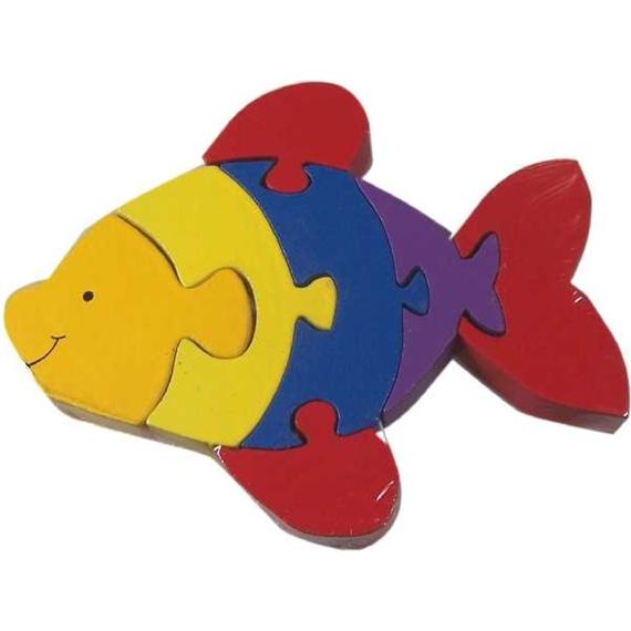 Színes halacska 7 darabos fa puzzle (64251)