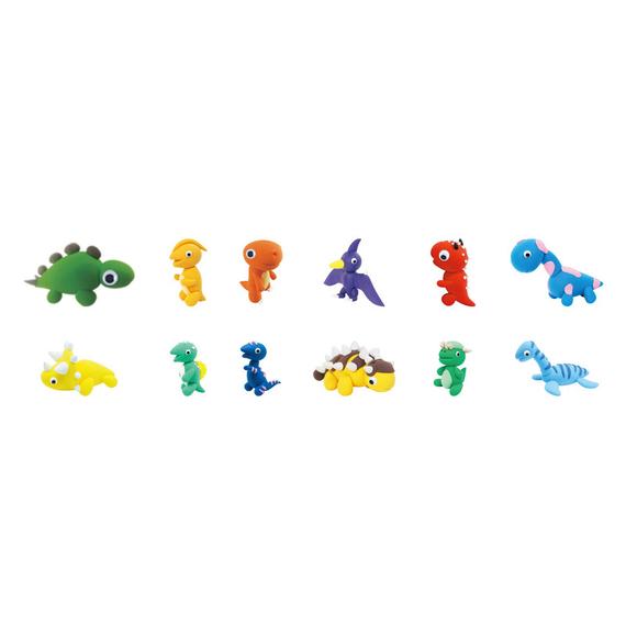 Dínós gyurmaszett 12 db /csomag (64804)