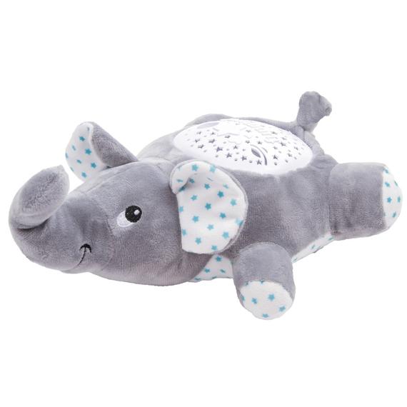 Plüss elefánt bébijáték, zenél, világít (69098)