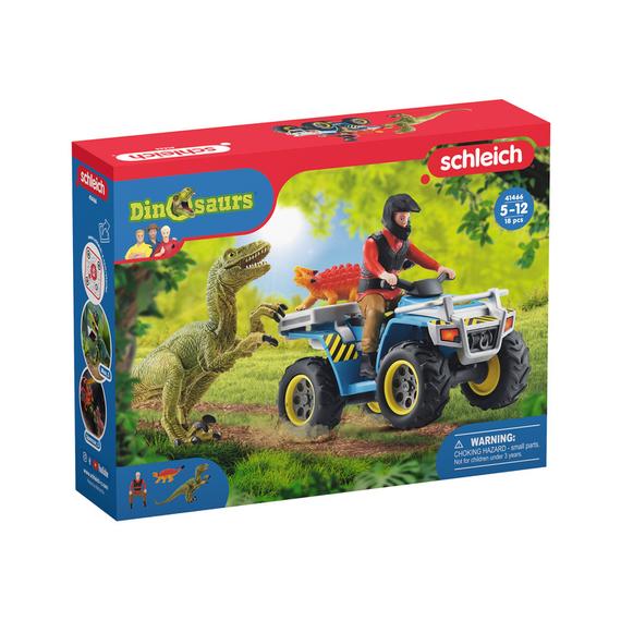 Schleich Menekülés quaddal a velociraptor elől (81075)