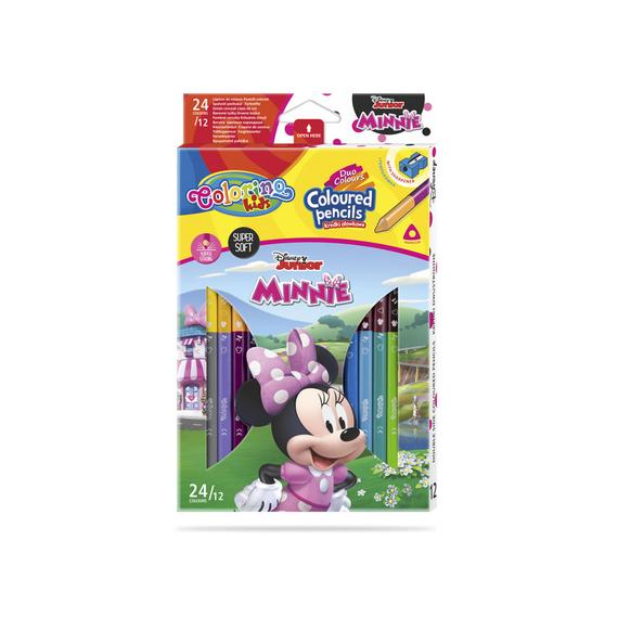 Colorino Kétoldalú háromszög alakú színes ceruza Minnie 12db (81710)
