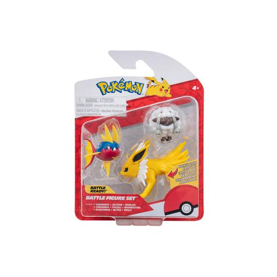 Pokémon 3 db-os figura csomag - Wooloo, Carvanha, Jolteon (8346)