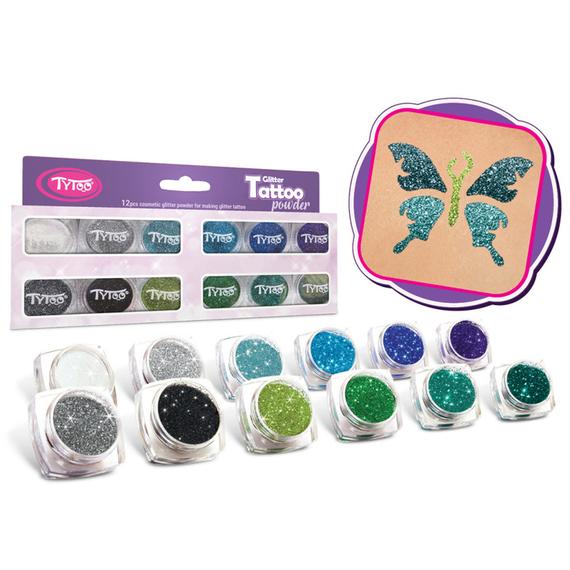 Tytoo Csillámpor szett 12db Legszebb hideg színek válogatása (86482)