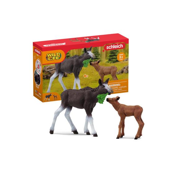 Schleich jávorszarvas borjúval (8892)